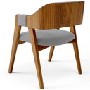 Ver mais imagens de Cadeira para Sala de Jantar e Estar Living Estofada Suran L02 Suede Cinza - Lyam Lyam Decor
