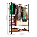 Ver imagem 3 de Guarda Roupa Closet Industrial Modulado Canela Off White