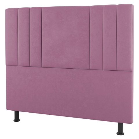 Cabeceira Cama Box Casal King Size Grace 195cm Suede Rosa - Abmaza