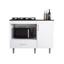 Ver imagem 1 de Kit Balcão para Cozinha 1,05m com Cooktop Essencial 5 Bocas 1 Nicho com 1 Porta e Gaveta Turim