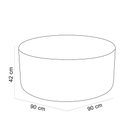 Ver imagem 4 de Puff Redondo Orgânico Sala de Estar Living 90cm Lola W01 Linho Verde - Lyam Decor