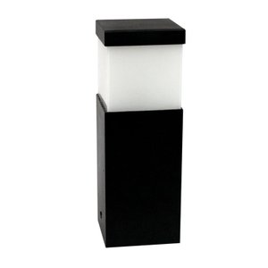 Poste Balizador Jardim Preto Alumínio E27 para Área Externa