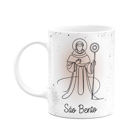 Caneca Religiosa Orações - São Bento - 325ml