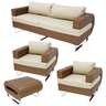 Conjunto de Sofá Completo Modelo Begônia - Marrom - 1