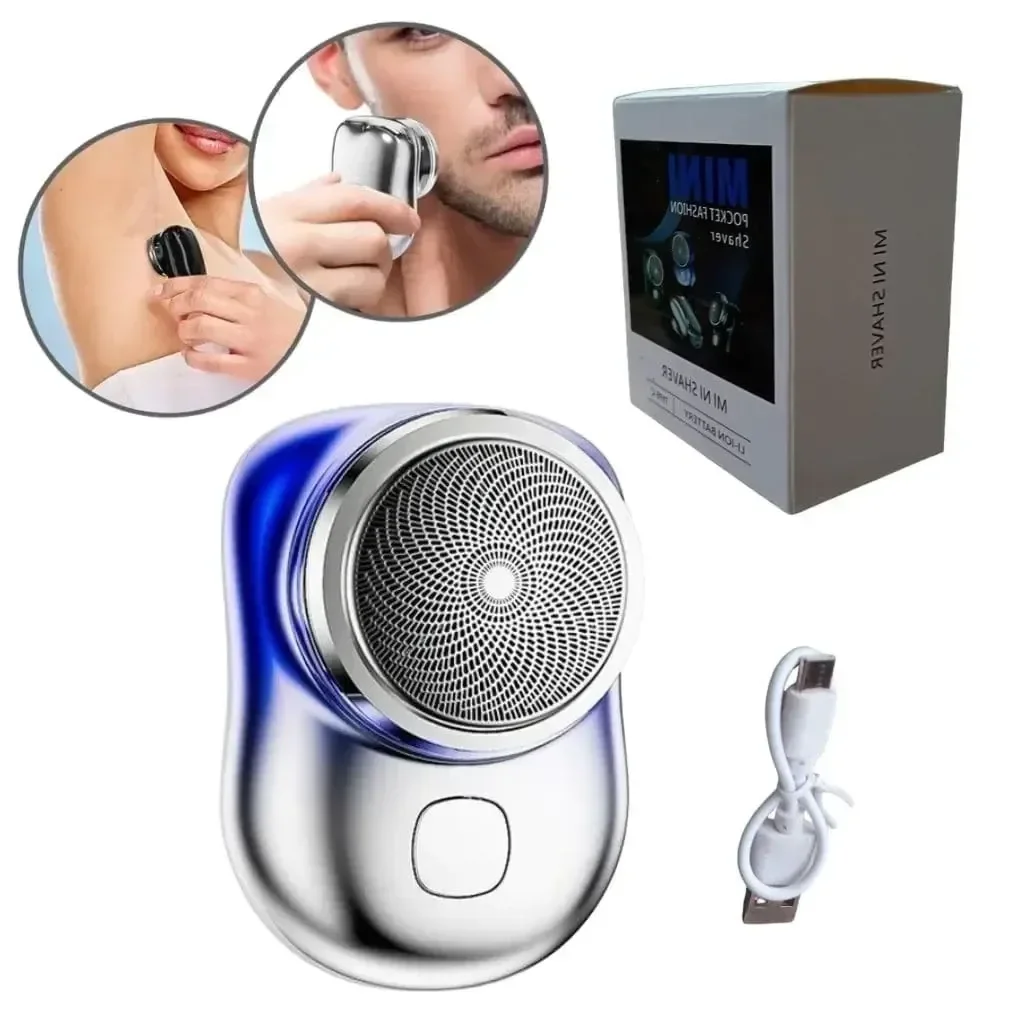 Ver imagem 2 de Mini Barbeador Elétrico USB Prova D'Água Recarregável Type-C