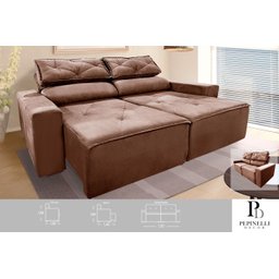 Sofá Retrátil e Reclinável 1,50m com Molas – Conforto e Estilo para Sua Sala - 2