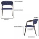 Ver imagem 3 de 2 Cadeiras Atenas em Alumínio e Tricô Náutico Cozinha Trama Azul