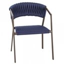 Ver imagem 4 de 2 Cadeiras Atenas em Alumínio e Tricô Náutico Cozinha Trama Azul