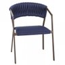 2 Cadeiras Atenas em Alumínio e Tricô Náutico Cozinha Trama Azul - 4