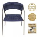 Ver imagem 2 de 2 Cadeiras Atenas em Alumínio e Tricô Náutico Cozinha Trama Azul
