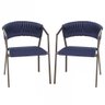 2 Cadeiras Atenas em Alumínio e Tricô Náutico Cozinha Trama Azul - 1