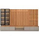 Ver imagem 7 de Rack para Sala com Painel para TV 75 pol Cristaleira LED 380cm Noble L05 Canela Gris Fosco - Lyam