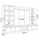 Ver imagem 6 de Rack para Sala com Painel para TV 75 pol Cristaleira LED 380cm Noble L05 Canela Gris Fosco - Lyam