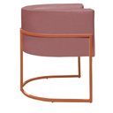Ver imagem 4 de Kit 4 Poltronas Reforçadas Decorativa Sala Nayara Base Ferro Bronze Suede Rose