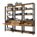 Ver imagem 5 de Guarda-roupa Closet Modulado Texas 2 Portas 2 Gavetas 219cm Multimóveis Mp4793 Preto/madeirado