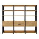 Ver imagem 7 de Guarda-roupa Closet Modulado Texas 2 Portas 2 Gavetas 219cm Multimóveis Mp4793 Preto/madeirado