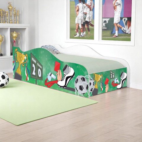 Cama Partida de Futebol Solteiro com Colchão