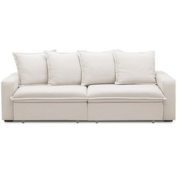 Sofá Retrátil Reclinável para Sala de Estar Living 235cm Vêneto F04 Bouclê Cru - Lyam Decor - 3