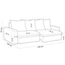Ver imagem 5 de Sofá Retrátil Reclinável para Sala de Estar Living 235cm Vêneto F04 Bouclê Off White - Lyam Decor