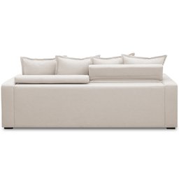 Sofá Retrátil Reclinável para Sala de Estar Living 235cm Vêneto F04 Bouclê Cru - Lyam Decor - 6