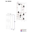 Ver imagem 4 de Guarda-roupa Infantil 92cm com Vidro 3 Portas e 2 Gavetas Nina Multimóveis Mp4503 Branco