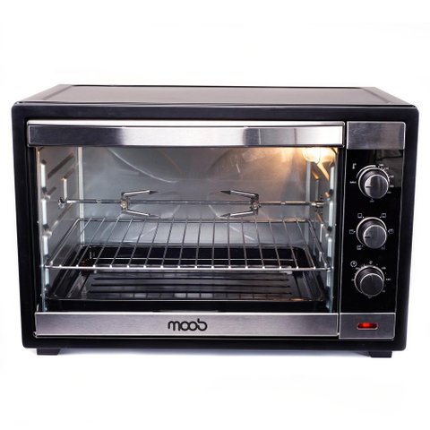 Forno Elétrico de Bancada 60 Litros Moob com Espeto Giratório e Luz Interna 220v