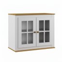 Ver imagem 2 de Armário Aéreo com Vidro 2 Portas Estilo Famhouse - Branco