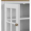 Ver imagem 4 de Armário Aéreo com Vidro 2 Portas Estilo Famhouse - Branco
