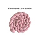 Ver imagem 3 de Enxoval Cama Juvenil Rosa Classe a com Lençol Trança Travesseiro e Fronha Conforto Premium