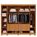 Ver imagem 2 de Guarda-roupa 6 Portas 6 Gavetas Arezzo - Benetil Cinamomo/off White