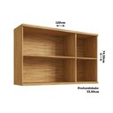 Ver imagem 5 de Armário de Cozinha Modulado Sauvignon C/ 3 Portas Canelada 120cm Amendoa/grafite - Ronipa