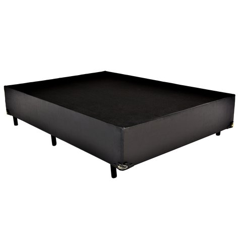 Cama Box Base Casal Corino Preto 138x188x42