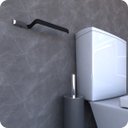 Ver imagem 3 de Porta Papel Higiênico de Parede Preto e Cromo Empire
