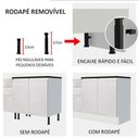 Ver imagem 2 de Balcão Madesa Acordes 100% Mdf 60 Cm 3 Gavetas Branco/rustic