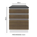 Ver imagem 5 de Balcão Madesa Acordes 100% Mdf 60 Cm 3 Gavetas Branco/rustic