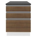 Ver imagem 1 de Balcão Madesa Acordes 100% Mdf 60 Cm 3 Gavetas Branco/rustic