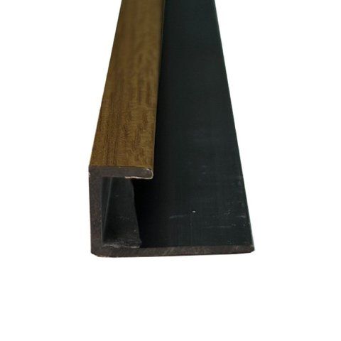Perfil Tubular Final Tipo U Cedro para Parede Leve 270cm Formaco Decor Marrom