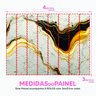 Papel de Parede Painel 3D Mármore Branco Preto Dourado 4M Revestimento Auto Colante Brilho - 4