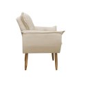 Ver imagem 4 de Poltrona Decorativa Opala Lux Sala Recepeção Bege - Visan Estofados