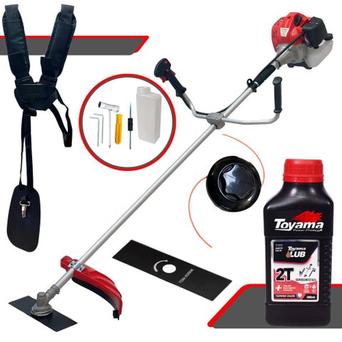 Roçadeira Cortador de Grama Anmax Cg430p-tb 43cc 2hp 9.000rpm 2t + Óleo Toyama 2 Tempos