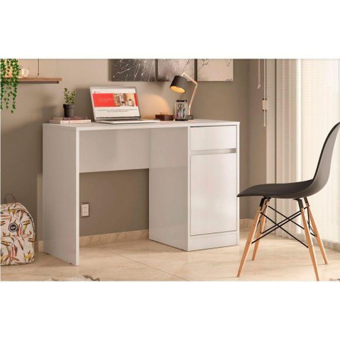 Escrivaninha Office Morada 1 Porta 1 Gaveta Demobile Branco