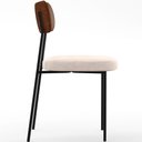 Ver imagem 6 de Cadeira Decorativa para Sala de Jantar Melina L02 Couríssimo Marrom Suede Bege - Lyam Decor