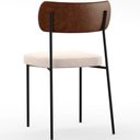 Ver imagem 7 de Cadeira Decorativa para Sala de Jantar Melina L02 Couríssimo Marrom Suede Bege - Lyam Decor