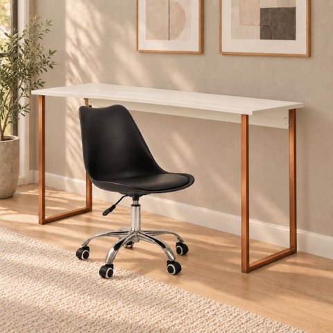 Mesa Office 1,10 com Cadeira Saarinen para Home Office