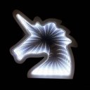 Ver imagem 2 de Luminária 3D Infinito Espelho LED Unicornio Luz Profundidade Quarto - Branco