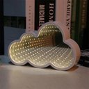 Ver imagem 4 de Luminária 3D Infinito Nuvem Espelho LED Luz Profundidade Quarto - Rosa