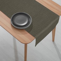 1 Caminho Trilho Mesa Impermeável PVC Nápoli Avelã 42x140 - 4