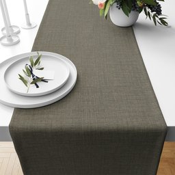 1 Caminho Trilho Mesa Impermeável PVC Nápoli Avelã 42x140 - 1