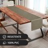 1 Caminho Trilho Mesa Impermeável PVC Nápoli Avelã 42x140 - 2