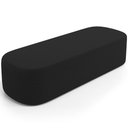 Ver imagem 1 de Puff Decorativo Orgânico para Living Quarto 140cm Doha W01 Bouclê Preto - Lyam Decor